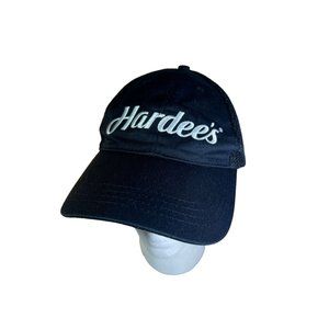 HARDEE'S Employee Black Hook & Loop Closure Baseball Cap